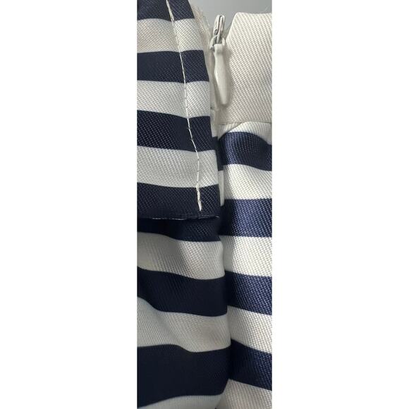 Mama Luma Girls Navy Blue/White Striped Skirt with Self Tie Bow Size 3-4 - Picture 4 of 11